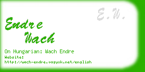 endre wach business card